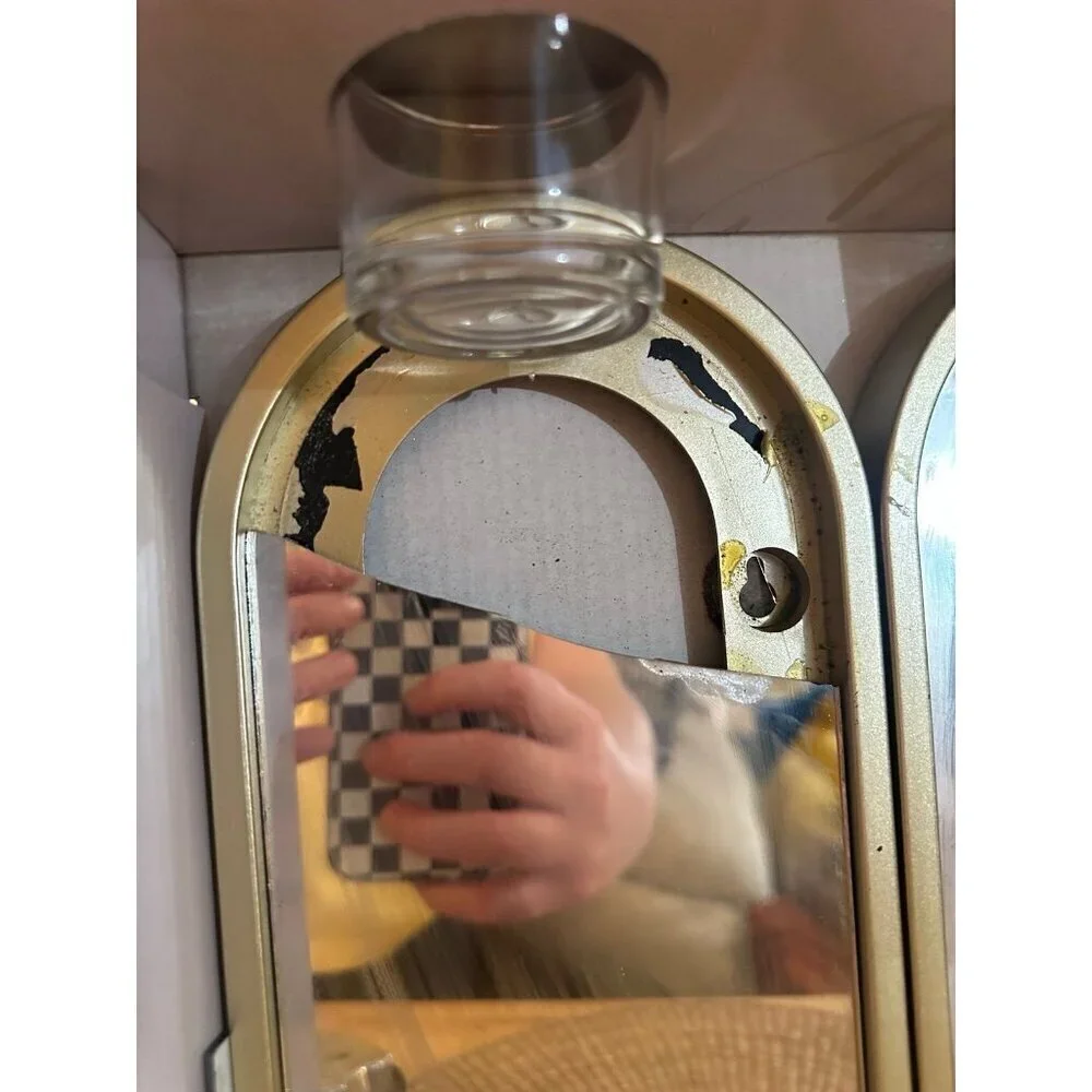 Mirrored Sconce Candle Holders gold